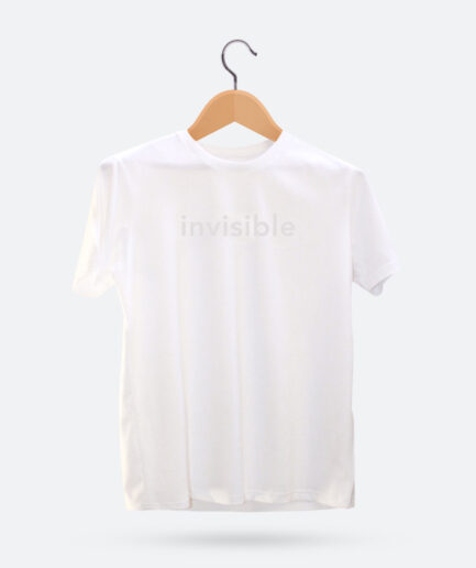 Unisex Minimalistic T-shirt, creative streetwear in a minimalistic design called “Invisible.”
