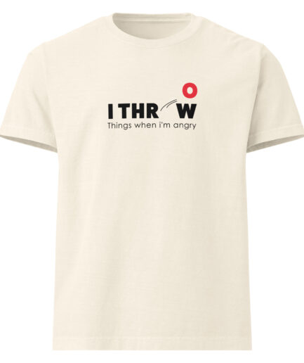 I Throw Things Unisex oversized T-shirt