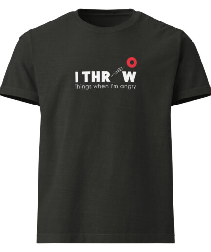 I Throw Things Unisex oversized T-shirt