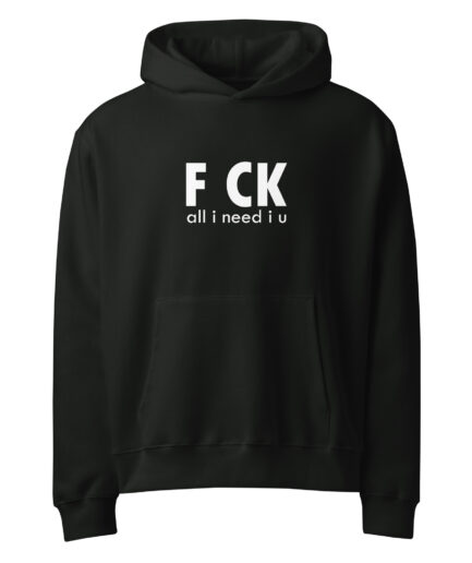 F*ck Oversized heavyweight hoodie