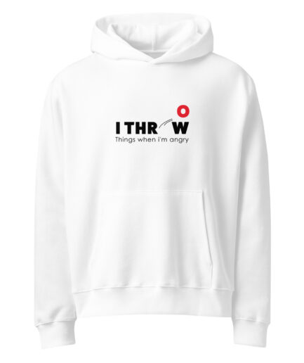 I Throw Things Oversized heavyweight hoodie
