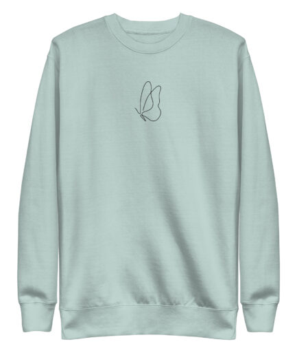 Stay stylish with the Cute Butterfly Line Art Sweatshirt ā a minimalistic unisex design blending soft fleece comfort, creative expression, and sustainable streetwear