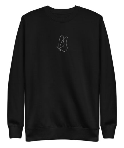 Stay stylish with the Cute Butterfly Line Art Sweatshirt ā a minimalistic unisex design blending soft fleece comfort, creative expression, and sustainable streetwear